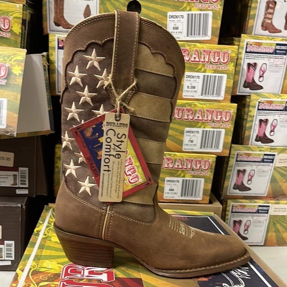 Durango crush American Flag tan western boots - Picture 6 of 7